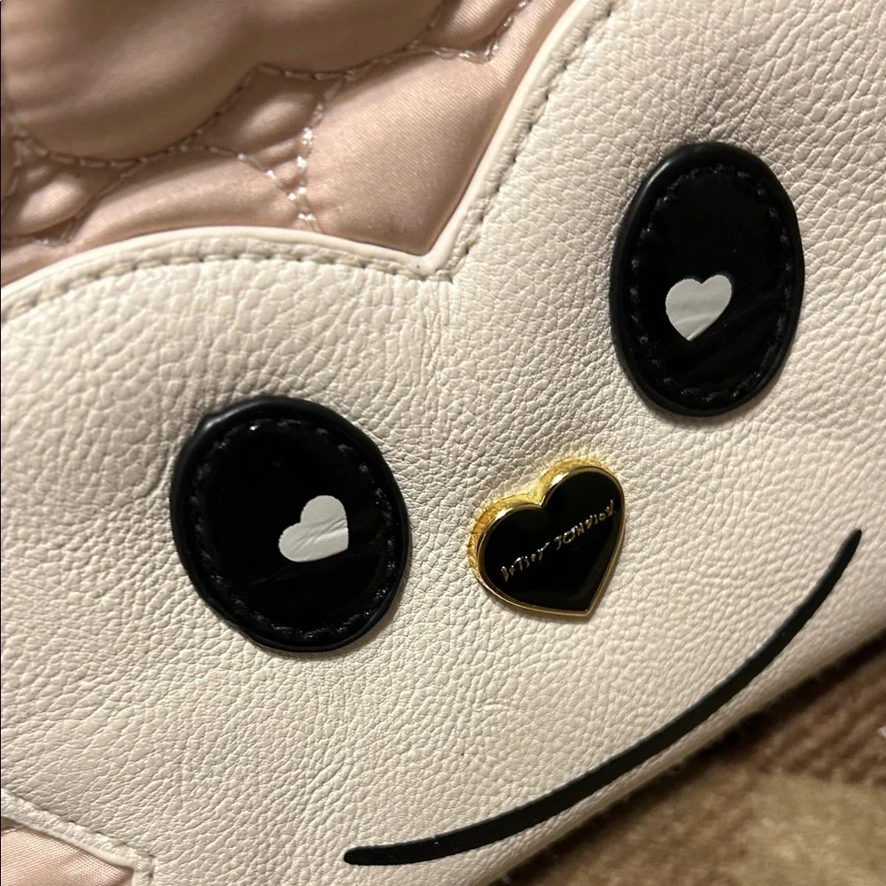 Betsey Johnson Pink Monkey Face Quilted Bag givie - Picture 2 of 14